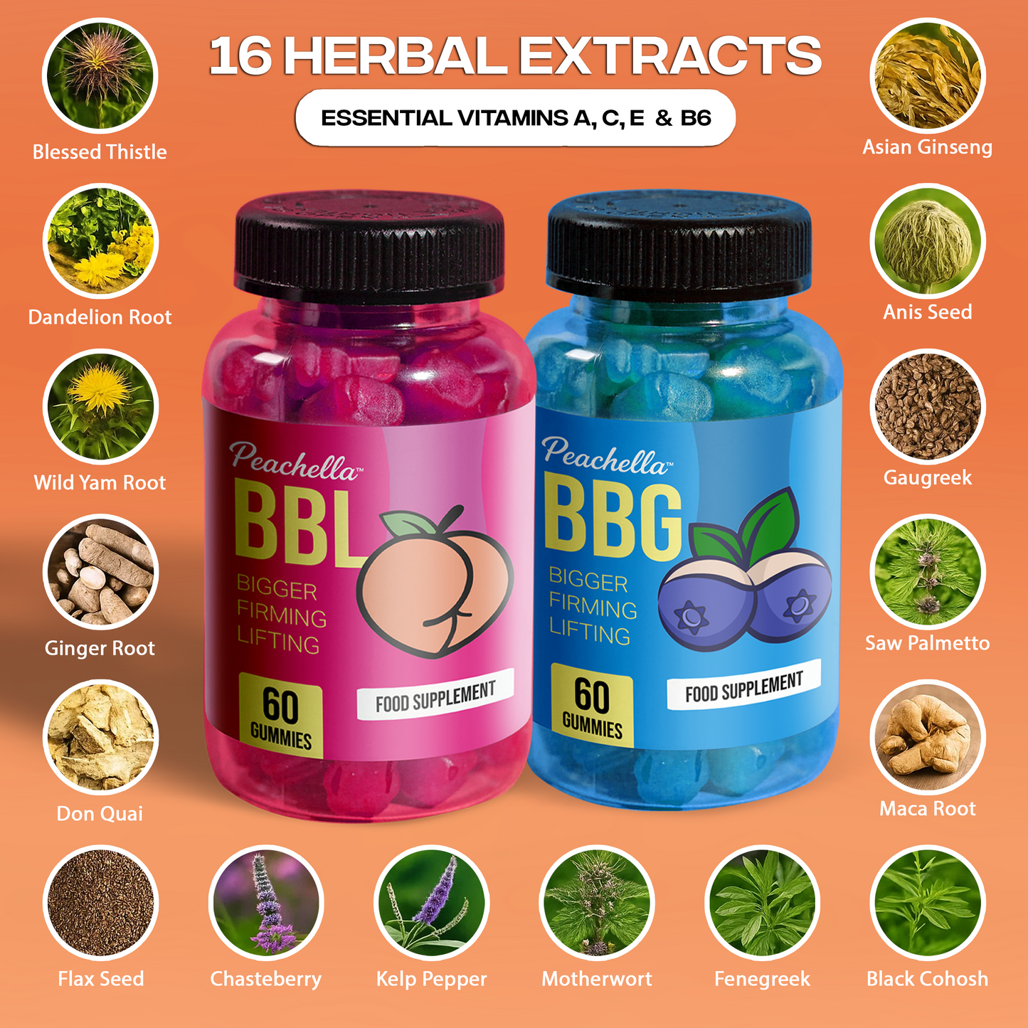 Peachella™ Glow-Up Gummies – Bigger Booty. Fuller Boobs. No Bullsh*t.
